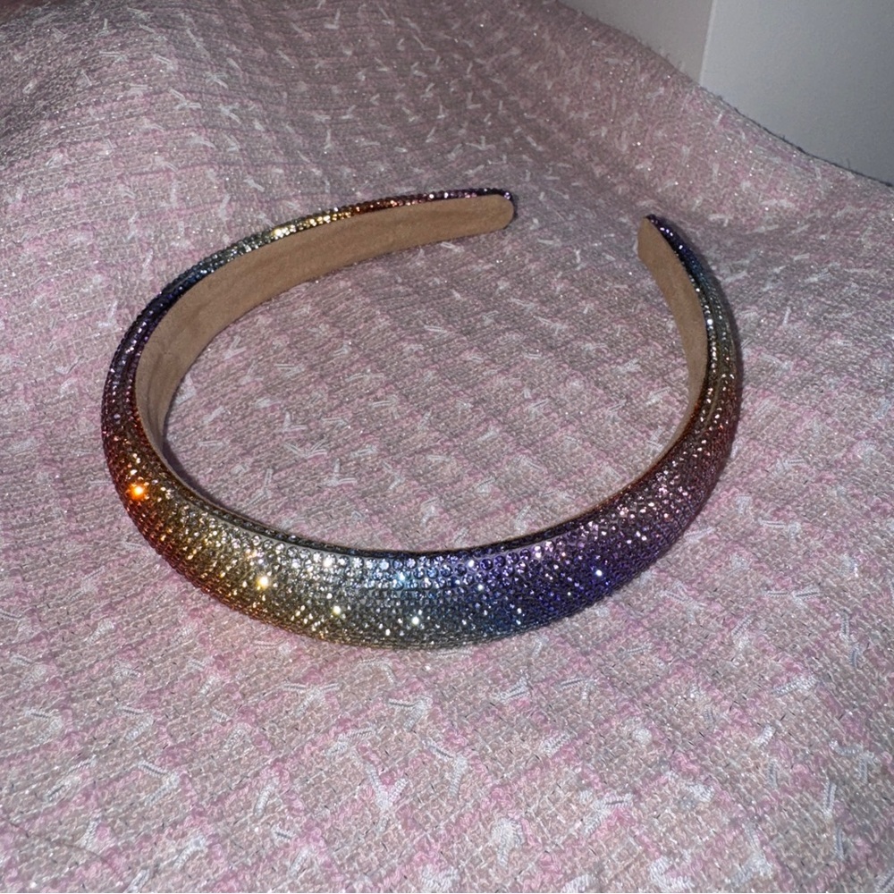 Sparkling Rainbow/Multicolor Crystal Headband - Picture 5 of 10